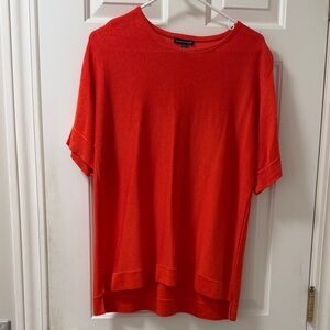 Eileen Fisher Women's Vibrant Orange Short Sleeve Tunic